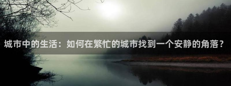 风暴娱乐开户：城市中的生活：如何在繁忙的城市找到一个安静的角