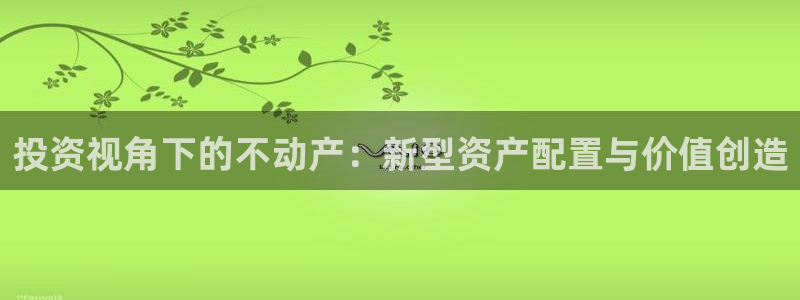 光风暴娱乐：投资视角下的不动产：新型资产配置与价值创造